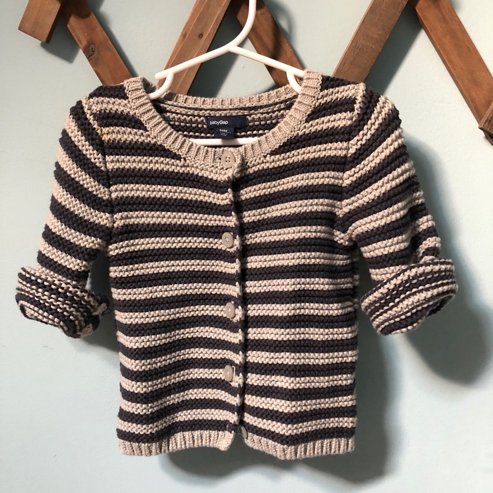 Baby boy chunky sweater cardigan